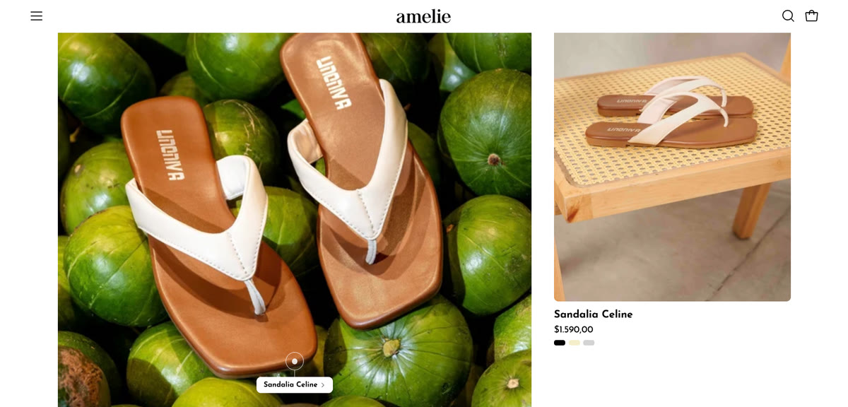 Amelie website, screen 4 of 5
